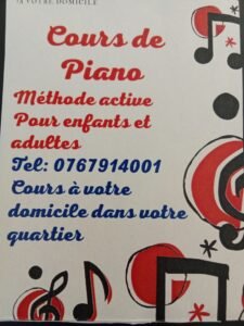 Cours de piano dans atelier de Flo