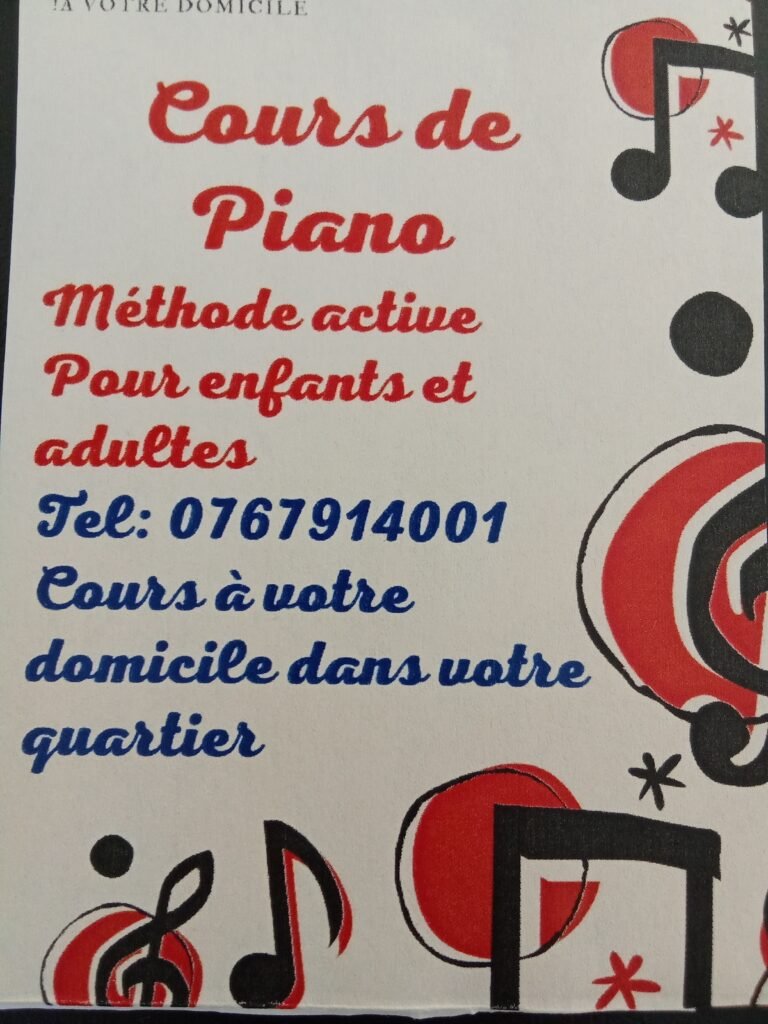Cours de piano dans atelier de Flo